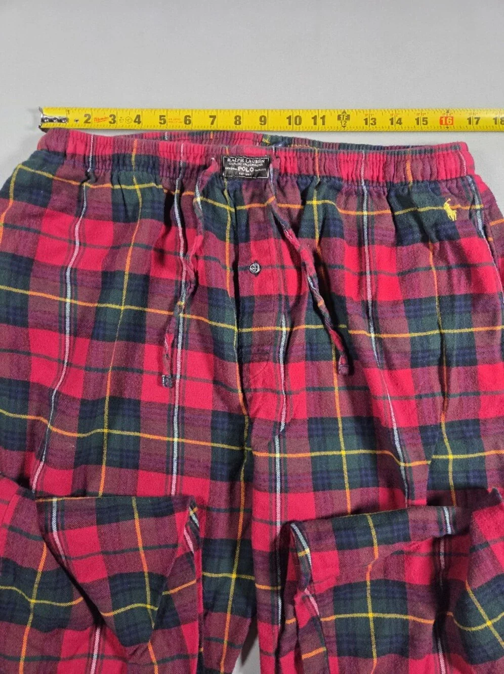 Polo by Ralph Lauren Red and Green Plaid Pajamas XL